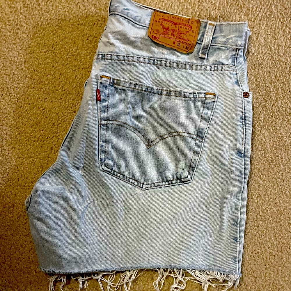 Vintage Levi 560 cut offs